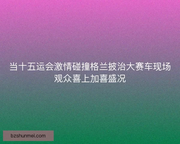 当十五运会激情碰撞格兰披治大赛车现场观众喜上加喜盛况